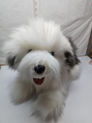 Vtg Yangjee Korea Realistic Old English Sheepdog Plush Stuffed Dog