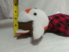 Spark Create Imagine Red Plaid Fox Rattle with Crinkle Ears Plush 16″