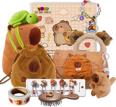 Cute Capybara Gift Box Set – Plush Toys, Accessories & More for Girls 4-10+