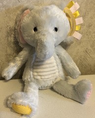 Make Believe Ideas Elephant Gray Plush Rattle 10” Stuffed Animal Toy
