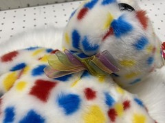 Vintage Ty 2K Beanie Buddy Bear Plush Medium Multicolor Y2K Stuffed Animal Toy