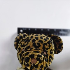 Bestever Leopard Cheetah Print Teddy Bear Plush Stuffed Animal Toy Sheer Bow 10″