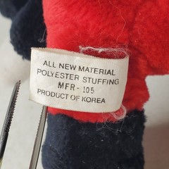 Vintage Mickey Mouse Plush Stuffed Animal Walt Disney World Disneyland Korea