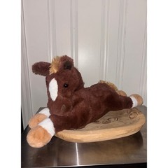 Gund Brown Horse Plush Stuffed Animal White Socks Blaze 4049364 Lying Floppy