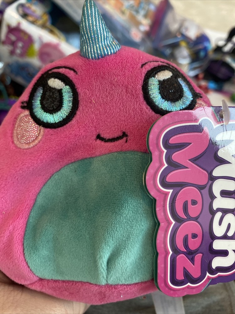 Mush Meez Natalie Narwhal 6″ Squeezy Squishy Moldable Stuffed Plush Collect All