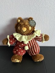 Canine Circus plush Winter Series Clown SNAP Brown Red Polka Dots Dog