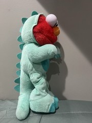 Sesame Street Elmo Dinosaur Costume Dino Stomp Plush Toy Interactive Dance WORKS