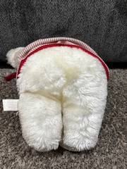 House of Lloyd Heart to Heart Teddy Bear Plush Stuffed Animal Red Stripe Gown