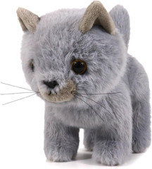 Fluffy Little Cat Stuffed Animal Small Plush Toy 6 Inches (Gray)