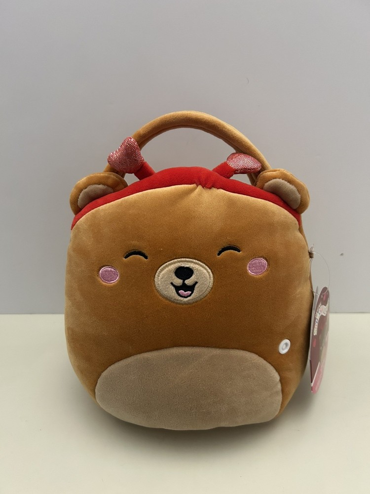 Squishmallows Buddy Bucket Omar 9″ Plush with Storage Pocket Valentines Day