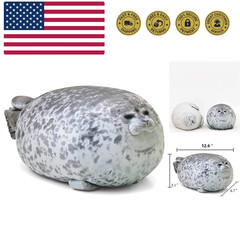 Chubby Blob Seal Pillow,Stuffed Cotton Plush Animal Toy Cute Ocean Small13 in