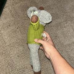 BlaBla Kids Knit Elephant Doll Hercule Green Sweater Derby Hat 18″ Peru