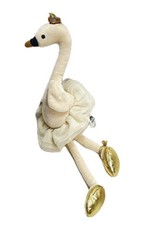 Jellycat Swan Ballerina Plush Stuffed Animal Gold Shoes Tutu Crown