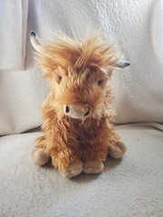 Living Nature Highland Cow Plush Shaggy Brown Scottish Heilan Coo Stuffed Animal