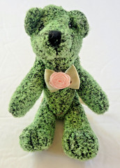 2000 Kuddle Me Toys Green Plush Teddy Bear