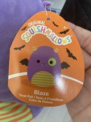 Squishmallows 12” Blaze Purple Monster Halloween Squad Plush Treat Hand Bag Tote