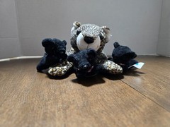 1997 Beanfuls Playmates Toys Leopard Dottie with babies
