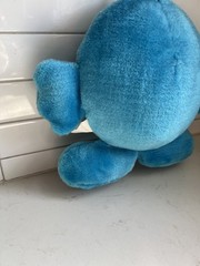 Vintage Blue Smiley Happy Face Emoji Plush Hanging Loop 1996 7.5″ DGE Corp