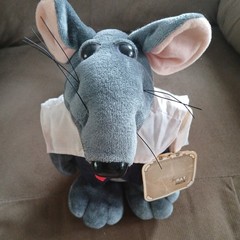 Vintage 1987 Heartline The Rat Pack “The Big Cheese” Business Suit Plush Toy