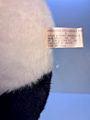 Vintage 13” Panda Bear Plush Sun & Star Japan Realistic 1977
