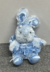 Walmart Blue Bunny Rabbit 7″ Plush Stuffed Animal Vintage Easter Dress