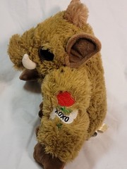 Dan Dee’s Collector Choice Warthog Wild Boar Plush Animal XOXO Rose Embroidered