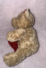 Chosun 8” Valentines Beige Teddy Bear Plush Red Heart Pillow I Love You
