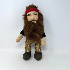 A & E Duck Dynasty Willie Robertson Plush Doll Brown Beard Man ***Sound Muffled