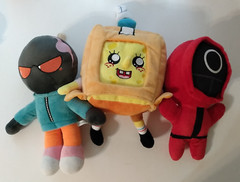 Unbranded Assorted YouTube Plush Toys Mixed Variety Lot of 3 Used