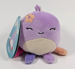 Original Squishmallows Beula The Purple Octopus 3.5″ Clip On Plush New w/ Tag