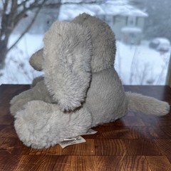 J.E.M. International Baby Gray Elephant Plush Stuffed Animal Sherpa Ears 10″