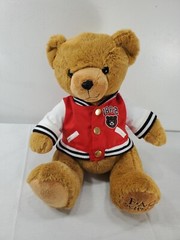 12″ FAO Schwarz 150 Years Anniversary Bear Stuffed Animal Plush Varsity Jacket