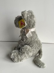 Vtg Dakin Josie Puppy Dog Plush Stuffed Gray Curly Hair w Tag JCP Exclusive RARE
