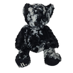 Dennis Basso Home Black Gray Faux Fur Plush Bear Stuffed Animal 14in