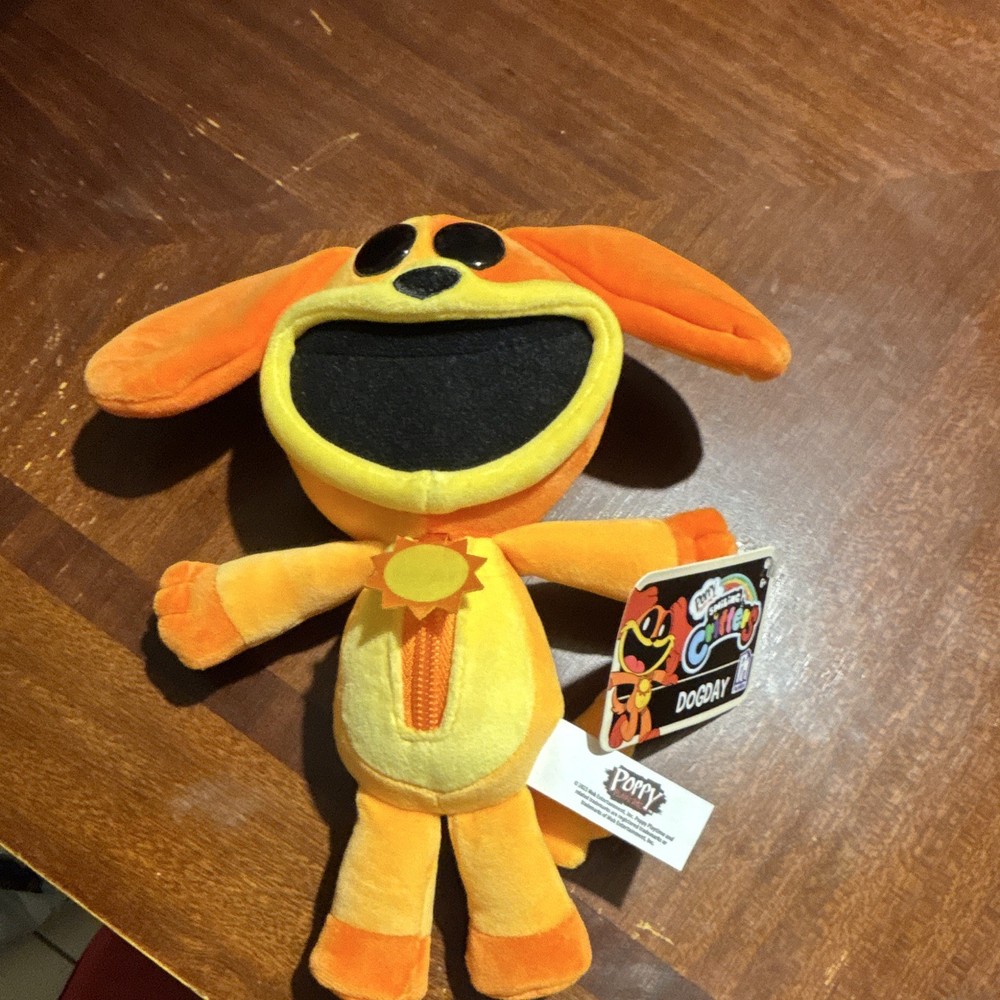 Poppy Playtime DogDay Dog Plush Doll Orange/Yellow/Black Small 6-14 in w/ Tags