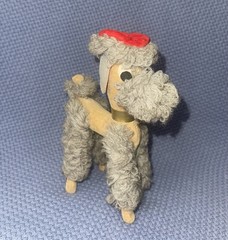 Dakin Dream Pets French Poodle Dog Puppy Beret Japan Doll Figure Toy Plush Vtg