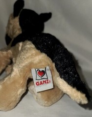 Ganz Webkinz HM146 German Shepherd Yellow Raincoat Puppy Dog Plush Toy No Code