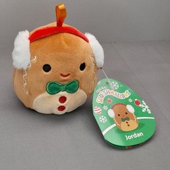Squishmallows Jordan Gingerbread Boy 4 Inch Holiday Plush Ornament NWT 2023