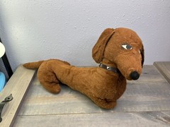 Braymer Toy Brown Dog Dachshund Stuffed animal Weiner 18” Plush vintage