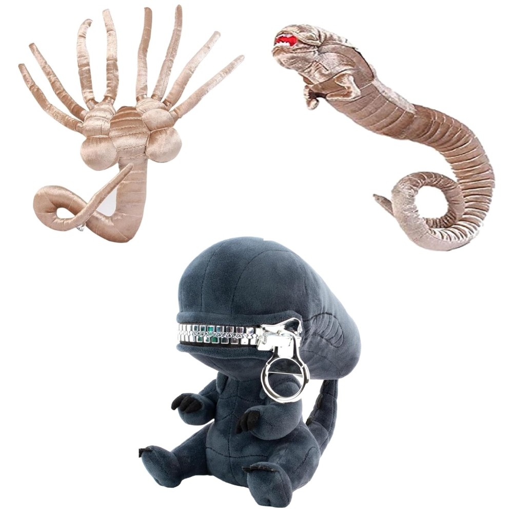 Alien Plush Toy 3-Pack – Facehugger, Chestburster, Xenomorph