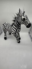 Tiger Tales Plush Poseable Stuffed Zebra Realistic Standing 11″ tall by 16″ long