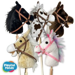 Nature Bound Stick Horse | Plush Handcrafted Hobby Horse Provides Fun Pretend Pl
