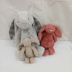 Jellycat Plush Lot Of 3 Bashful Bunnies – Sorrel Bunny Beige Bunny Blake Bunny
