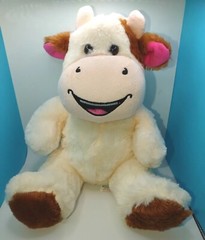 Cow Plush Stuffed Toy Animal Pelusos Spanish? Tag intact Rare HTF