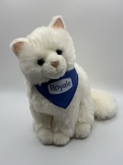 2016 Douglas Cuddle Toy Sitting Cat White Stuffed 10” Soft Persian Plush #2805