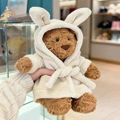 jellycat lovely bartholomew bear bathrobe plush doll with dust bag Best for kids