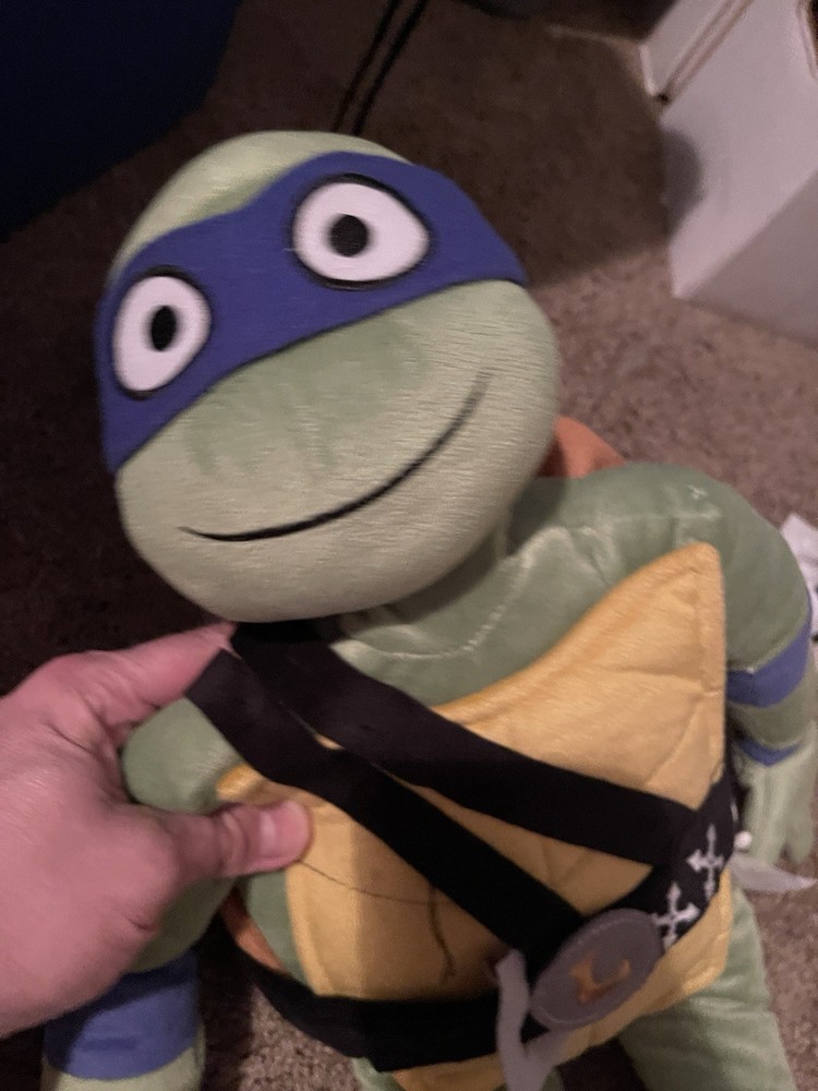 Large Teenage Mutant Ninja Turtles Mutant Mayhem Leonardo Plush Pillow Buddy.