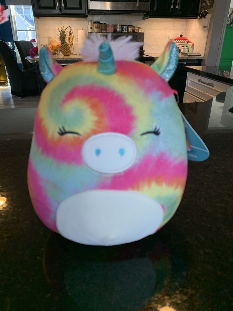 Squishmallows Official Kellytoy Shondie The Tye-Dye Unicorn 8″ Plush Toy