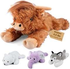 22″ & 4.5 lbs Highland Cow Weighted Stuffed Animal, Cuddly & Soft Kids’ Plush…