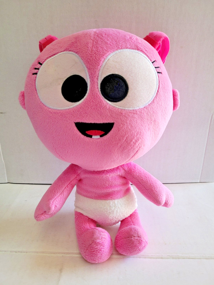 Gaagaa Giggle BabyFirst TV Pink Girl Soft Interactive Plush Stuffed Toy UNTESTED
